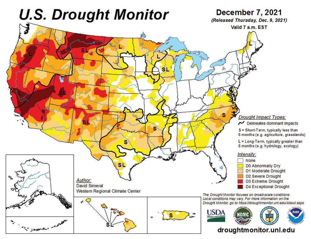 Drought impact map